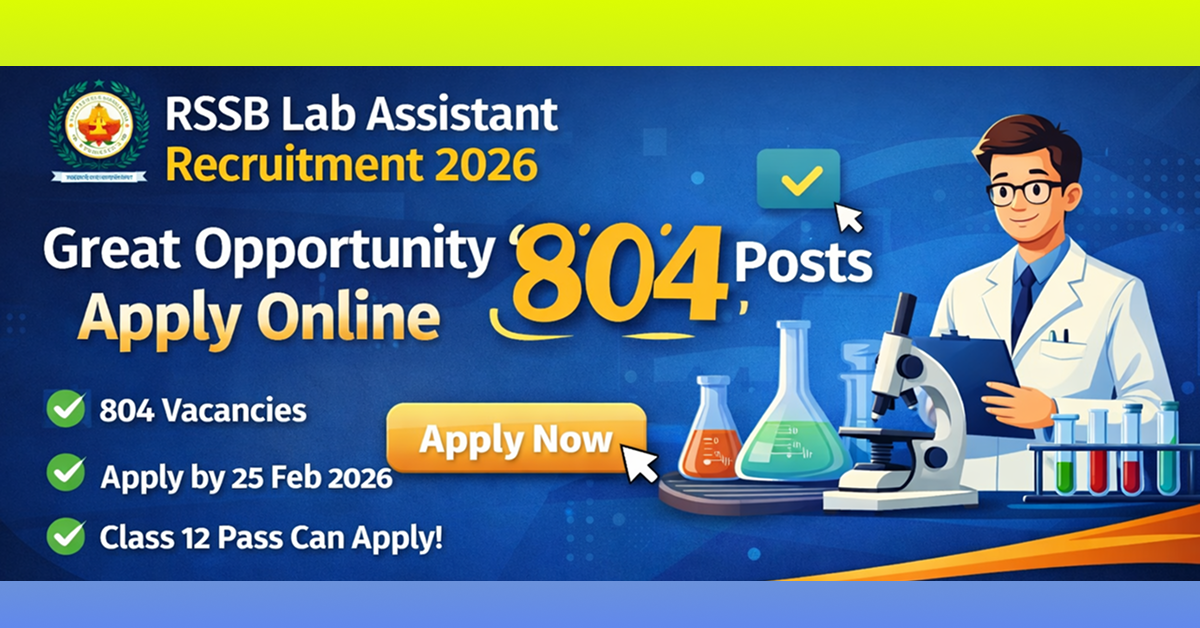 RSSB Lab Assistant Recruitment 2026 – Great Opportunity for 804 Posts | Apply Online